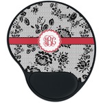 Black Lace Mouse Pad with Wrist Support