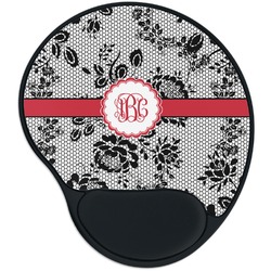 Black Lace Mouse Pad with Wrist Support