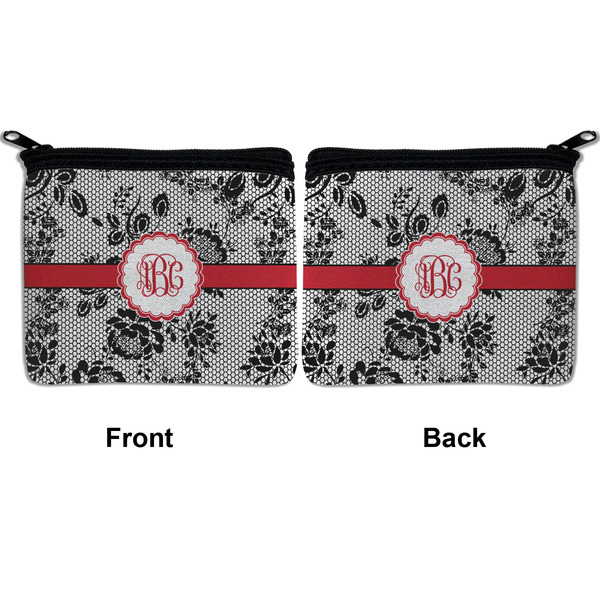 Black Lace Neoprene Coin Purse - Front & Back (APPROVAL)