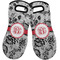 Black Lace Neoprene Oven Mitts - Set of 2 w/ Monogram