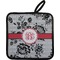 Black Lace Pot Holder w/ Monogram