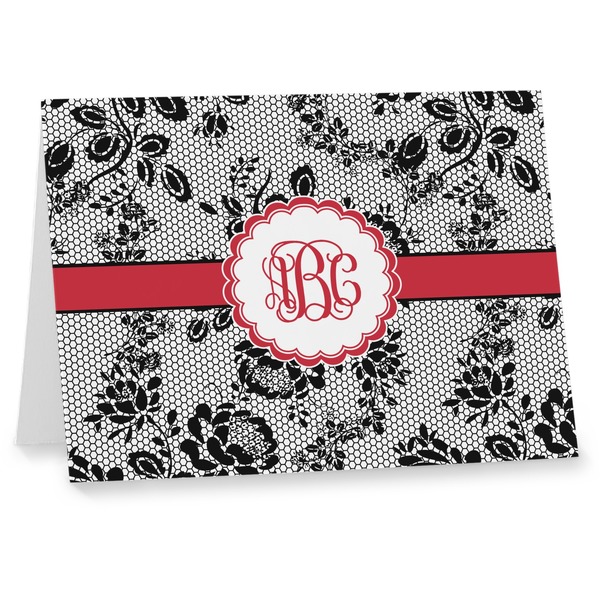 Custom Black Lace Note cards (Personalized)
