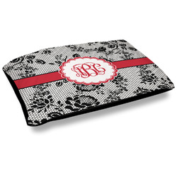 Black Lace Outdoor Dog Bed - Large (Personalized)