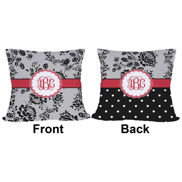 Black Lace Outdoor Pillow - 20x20
