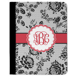 Black Lace Padfolio Clipboard - Large (Personalized)