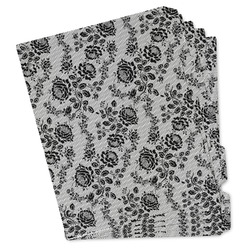 Black Lace Binder Tab Divider - Set of 5 (Personalized)