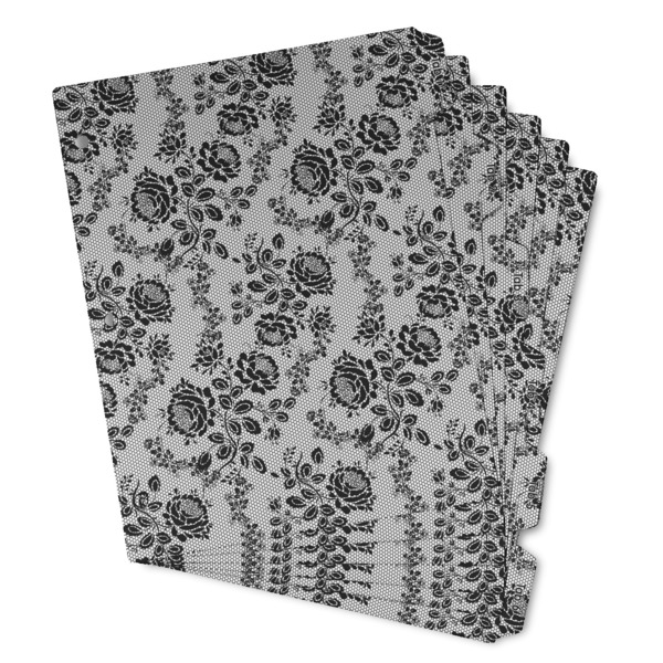 Black Lace Page Dividers - Set of 6 - Main/Front