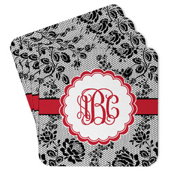Black Lace Paper Coasters (Personalized)