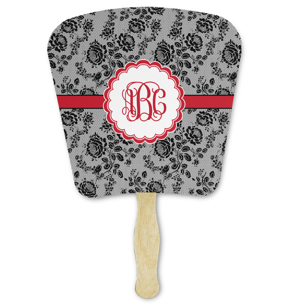 Custom Black Lace Paper Fan (Personalized)