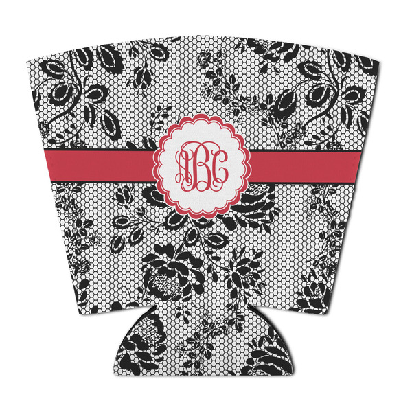 Custom Black Lace Party Cup Sleeve - with Bottom (Personalized)
