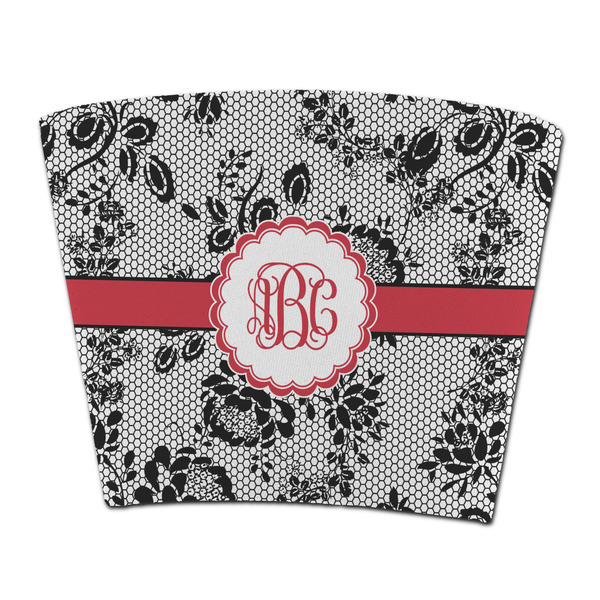 Custom Black Lace Party Cup Sleeve - without bottom (Personalized)