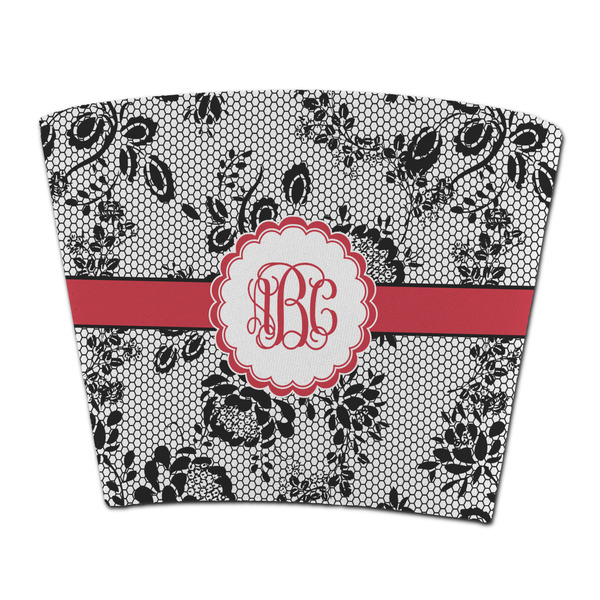 Custom Black Lace Party Cup Sleeve - without bottom (Personalized)