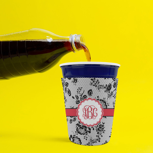 Black Lace Party Cup Sleeves - without bottom - Lifestyle