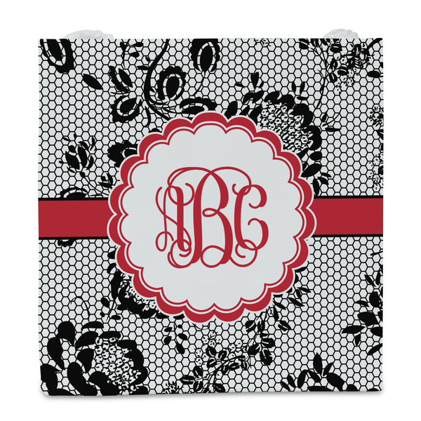 Black Lace Party Favor Gift Bag - Gloss - Front