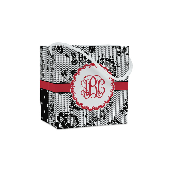 Custom Black Lace Party Favor Gift Bags - Gloss (Personalized)