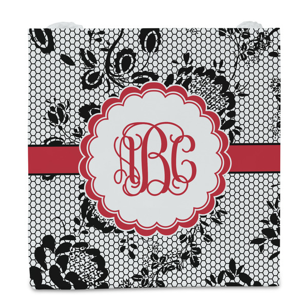 Black Lace Party Favor Gift Bag - Matte - Front