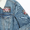 Black Lace Patches Lifestyle Jean Jacket Detail