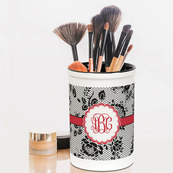 Black Lace Pencil Holder - LIFESTYLE makeup