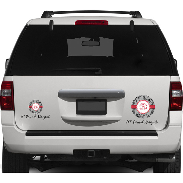 Black Lace Personalized Car Magnets on Ford Explorer