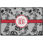 Black Lace Door Mat - 36"x24" (Personalized)