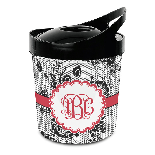 Custom Black Lace Plastic Ice Bucket (Personalized)