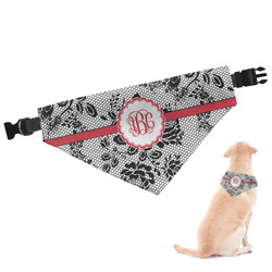 Black Lace Dog Bandana - XLarge (Personalized)