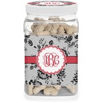 Black Lace Dog Treat Jar (Personalized)