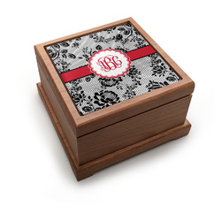 Black Lace Pet Urn w/ Monogram