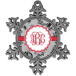 Black Lace Vintage Snowflake Ornament (Personalized)