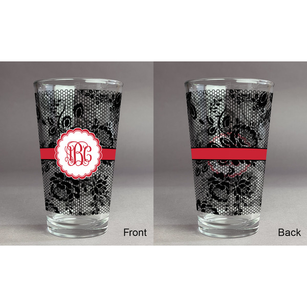 Black Lace Pint Glass - Full Fill w Transparency - Approval