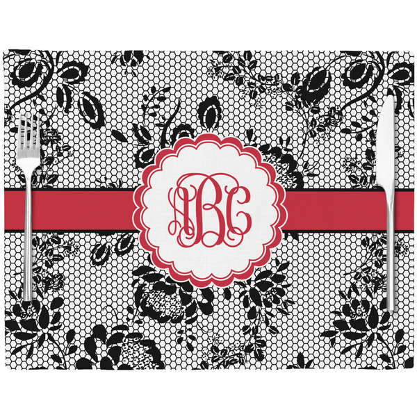 Black Lace Placemat with Props