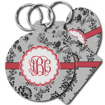 Black Lace Plastic Keychain (Personalized)