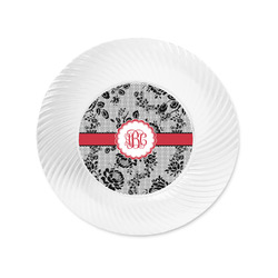 Black Lace Plastic Party Appetizer & Dessert Plates - 6" (Personalized)