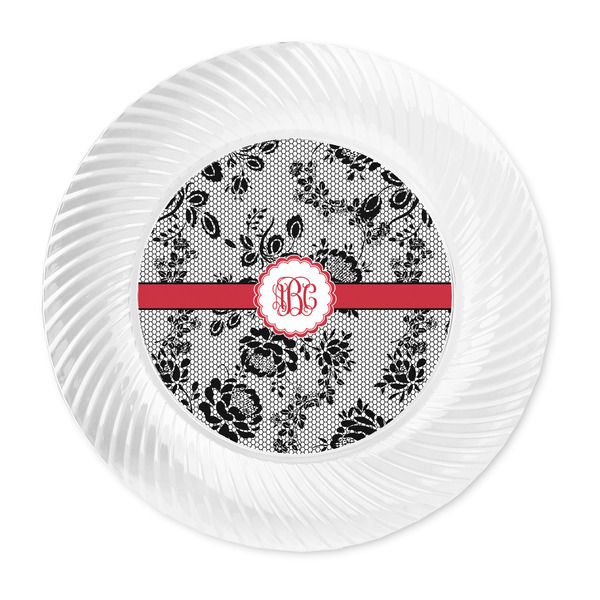 Black Lace Plastic Party Dinner Plates - Approval