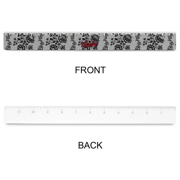 Black Lace Plastic Ruler - 12" - APPROVAL