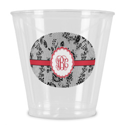 Black Lace Plastic Shot Glass (Personalized)