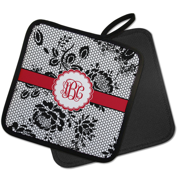 Black Lace Pot Holders - PARENT MAIN