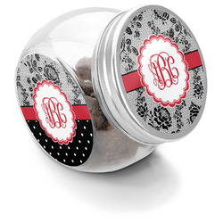 Black Lace Puppy Treat Jar (Personalized)