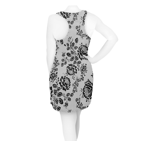 Black Lace Racerback Dress - On Model - Back