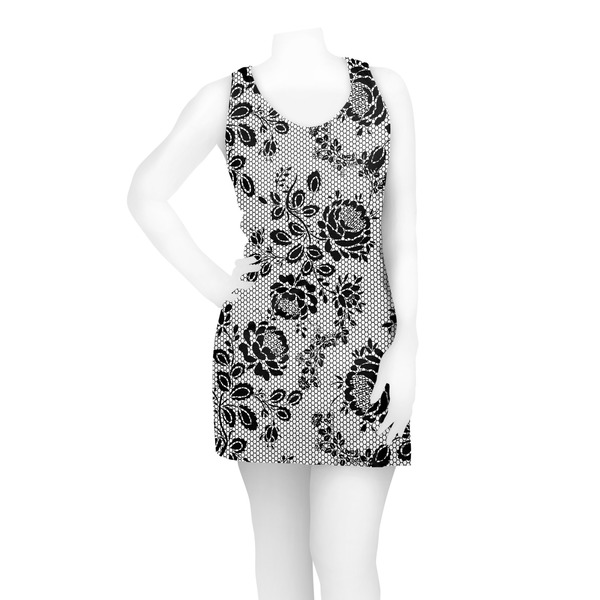 Black Lace Racerback Dress - On Model - Front