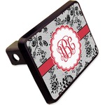 Black Lace Rectangular Trailer Hitch Cover - 2" (Personalized)