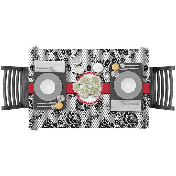 Black Lace Rectangular Tablecloths - LIFESTYLE