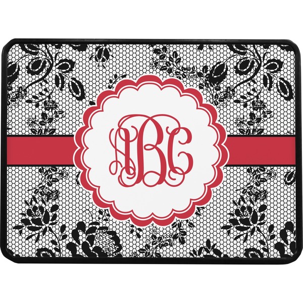 Black Lace Rectangular Trailer Hitch Cover (Personalized)