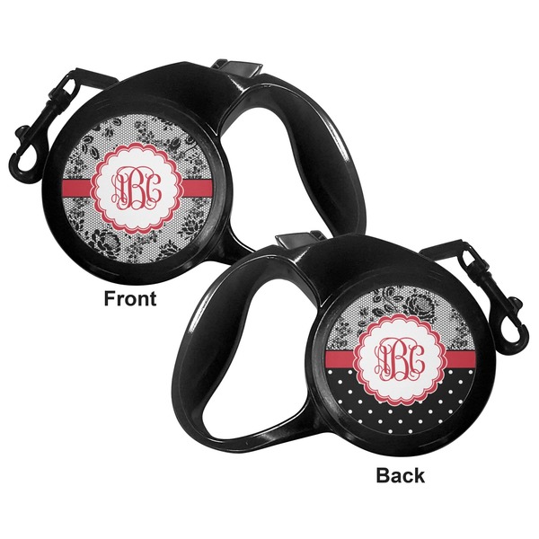 Black Lace Retractable Dog Leash - Medium Large - Apvl