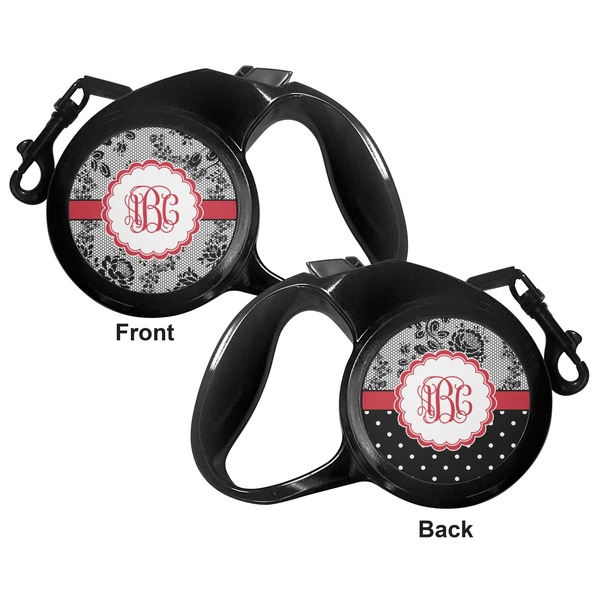 Black Lace Retractable Dog Leash - Small - Apvl