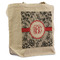Black Lace Reusable Cotton Grocery Bag - Front View