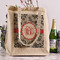 Black Lace Reusable Cotton Grocery Bag - In Context