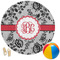 Black Lace Round Beach Towel (Personalized)