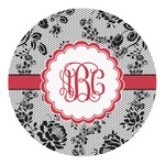 Black Lace Round Decal (Personalized)
