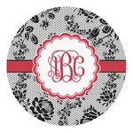 Black Lace Round Decal - Small (Personalized)